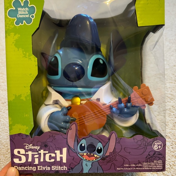 Disney Other - Disney Dancing Elvis Stitch Toy - Blue, White, and Orange
